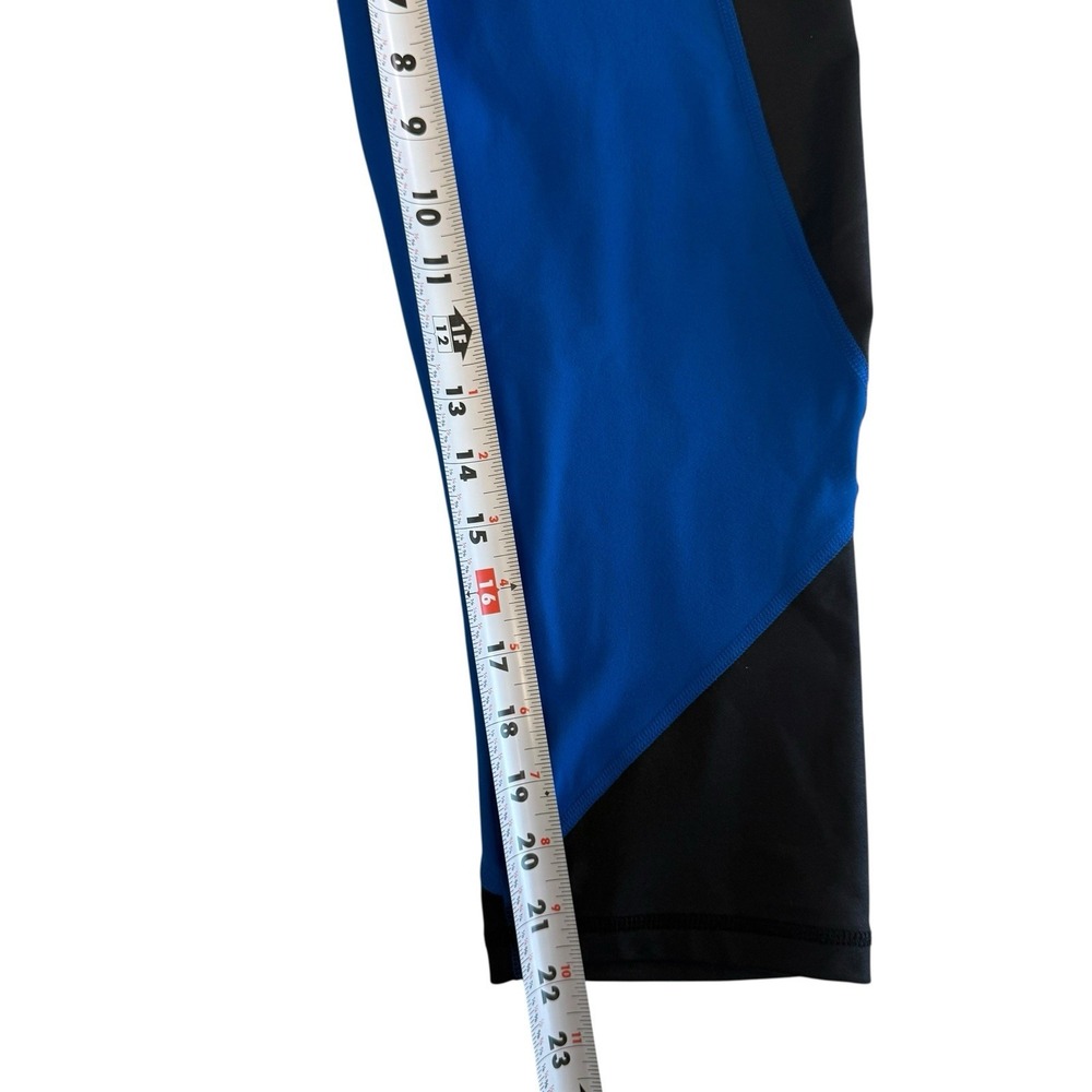 Yogalicious Blue Black‎ Color block High-Waist Leggings Size XL 15% Spandex #539 - Picture 4 of 8
